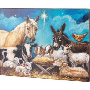 Primitives by Kathy Nativity Box Sign